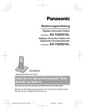 Panasonic . KX-TG8551SL Bedienungsanleitung