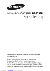 Samsung Galaxy mini GT-S5570I Kurzanleitung