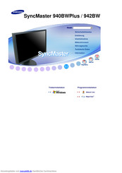Samsung SyncMaster 942BW Handbuch