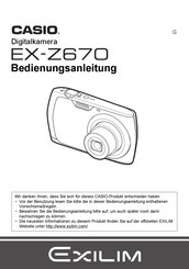 Casio EX-Z670 Bedienungsanleitung
