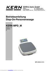 KERN MPD-M-BA-d-1615 Betriebsanleitung