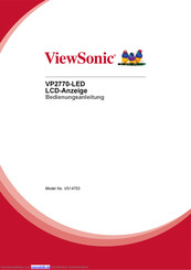 ViewSonic VP2770-LED Bedienungsanleitung