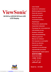 ViewSonic VA1931wm-LED Bedienungsanleitung