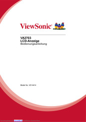 ViewSonic VA2703 Bedienungsanleitung