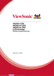 ViewSonic VA2451-LED Bedienungsanleitung