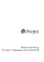 Pro-Ject Audio Systems 1Xpression III Comfort/78 Bedienungsanleitung