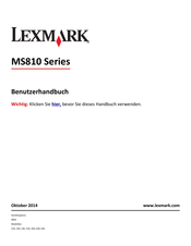 Lexmark MS811dn Benutzerhandbuch