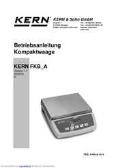 KERN FKB A Serie Betriebsanleitung