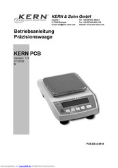 KERN PCB-BA-d-0914 Betriebsanleitung
