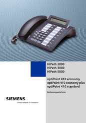 Siemens optiPoint 410 economy plus Bedienungsanleitung