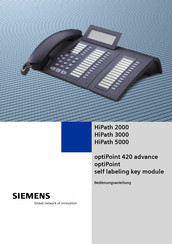 Siemens optiPoint 420 advance Bedienungsanleitung