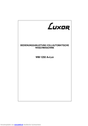 Luxor WM 1250 A plus Lux Bedienungsanleitung