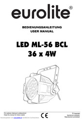 EuroLite LED ML-56 BCL36 x 4W Bedienungsanleitung