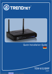 TRENDnet TEW-652BRP Kurzinstallationsanleitung