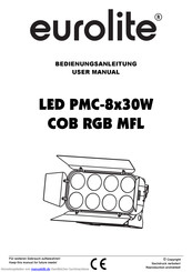 EuroLite LED PMC-8x30WCOB RGB MFL Bedienungsanleitung