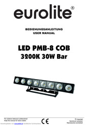 EuroLite LED PMB-8 COB3200K 30W Bar Bedienungsanleitung