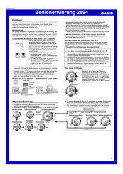 Casio 2894 Bedienungsanleitung
