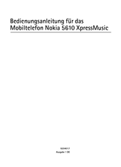 Nokia Nokia 5610 XpressMusic Bedienungsanleitung