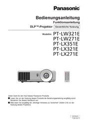 Panasonic PT-LX321E Bedienungsanleitung