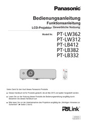 Panasonic PT-LB382 Bedienungsanleitung
