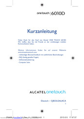 Alcatel one touch 6010D Kurzanleitung