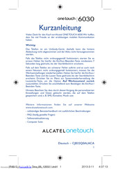 Alcatel 6030 Kurzanleitung