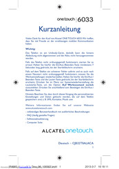 Alcatel ONE TOUCH 6033 Kurzanleitung