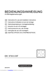 Küppersbusch EKI 9730.0-35F Bedienungsanweisung Mit Montageanweisungen