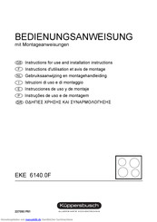 Küppersbusch EKE 6140.0F Bedienungsanweisung Mit Montageanweisungen