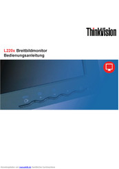 ThinkVision L220x Bedienungsanleitung