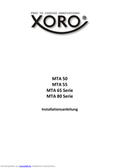 Xoro MTA 55 Installationsanleitung