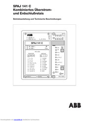 ABB SPAJ 141 C Betriebsanleitung Und Technische Beschreibungen