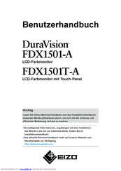 Eizo DuraVision FDX1501T-A Benutzerhandbuch