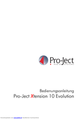 Pro-Ject Audio Systems Pro-Ject Xtension 10 Evolution Bedienungsanleitung
