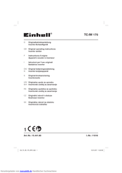 EINHELL TC-IW 170 Originalbetriebsanleitung