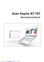 Acer Aspire S7-191 Benutzerhandbuch
