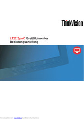 Lenovo ThinkVision LT2223pwC Bedlenungsanleitung