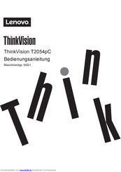 Lenovo ThinkVision T2054pC Bedienungsanleitung