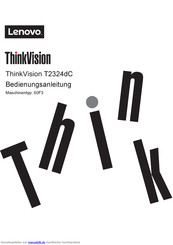 Lenovo ThinkVision T2324dC Bedienungsanleitung