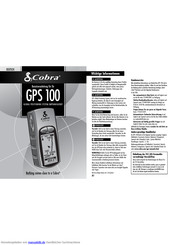 Cobra GPS 100 Benutzerhandbuch