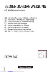 Küppersbusch EKEW 847 Bedienungsanweisung Mit Montageanweisungen