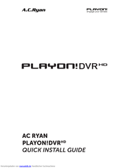 A.C.Ryan ACR-PV76120 Playon DVR HD Schnellstartanleitung