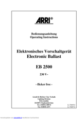 ARRI EB 2500 Bedienungsanleitung