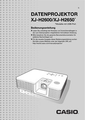 Casio XJ-H2600 Bedienungsanleitung