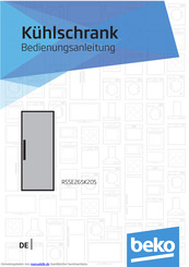 Beko RSSE265K20S Bedienungsanleitung