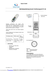 sauter FH 50 Betriebsanleitung