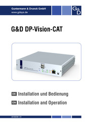 G&D DP-Vision-CAT Installation Und Bedienung