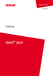 develop Ineo+ 3110 Bedienungsanleitung