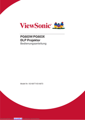 ViewSonic PG603W Bedienungsanleitung