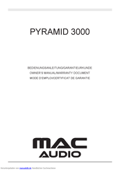 MAC Audio PYRAMID 3000 Bedienungsanleitung